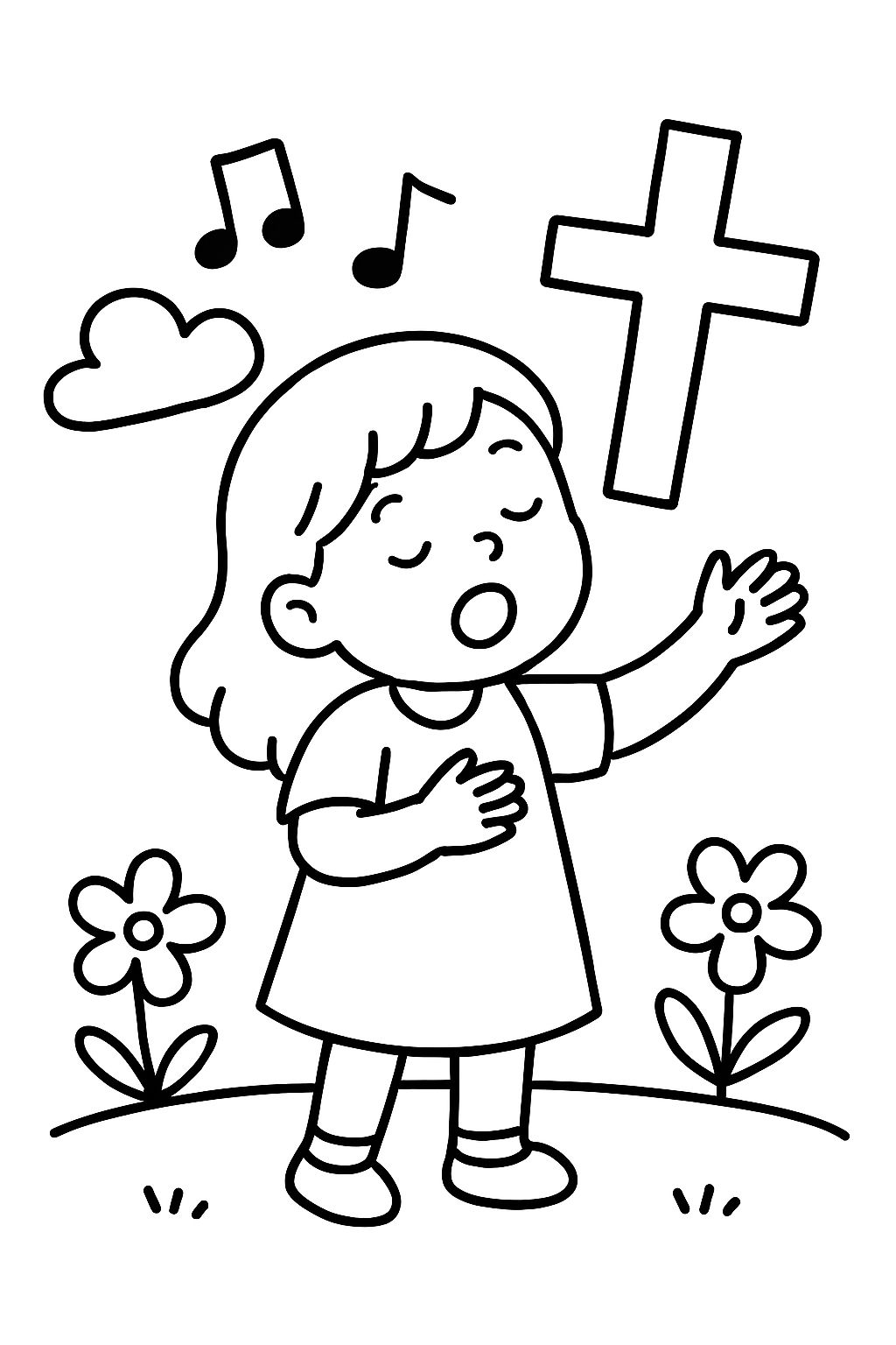 children singing for God