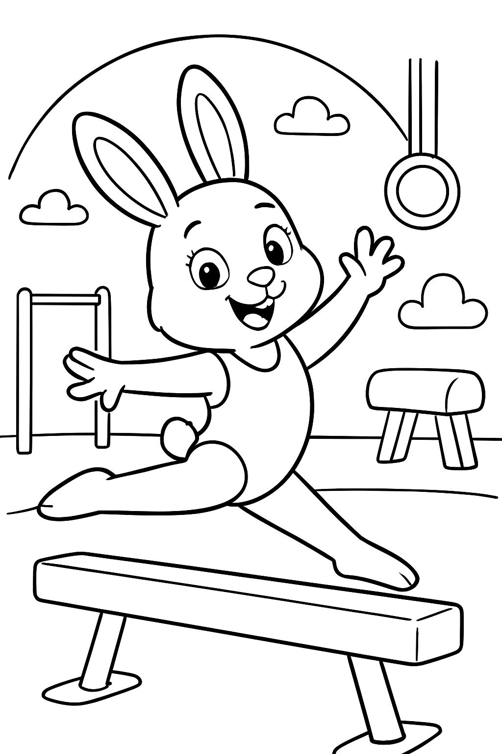 lapin gymnaste