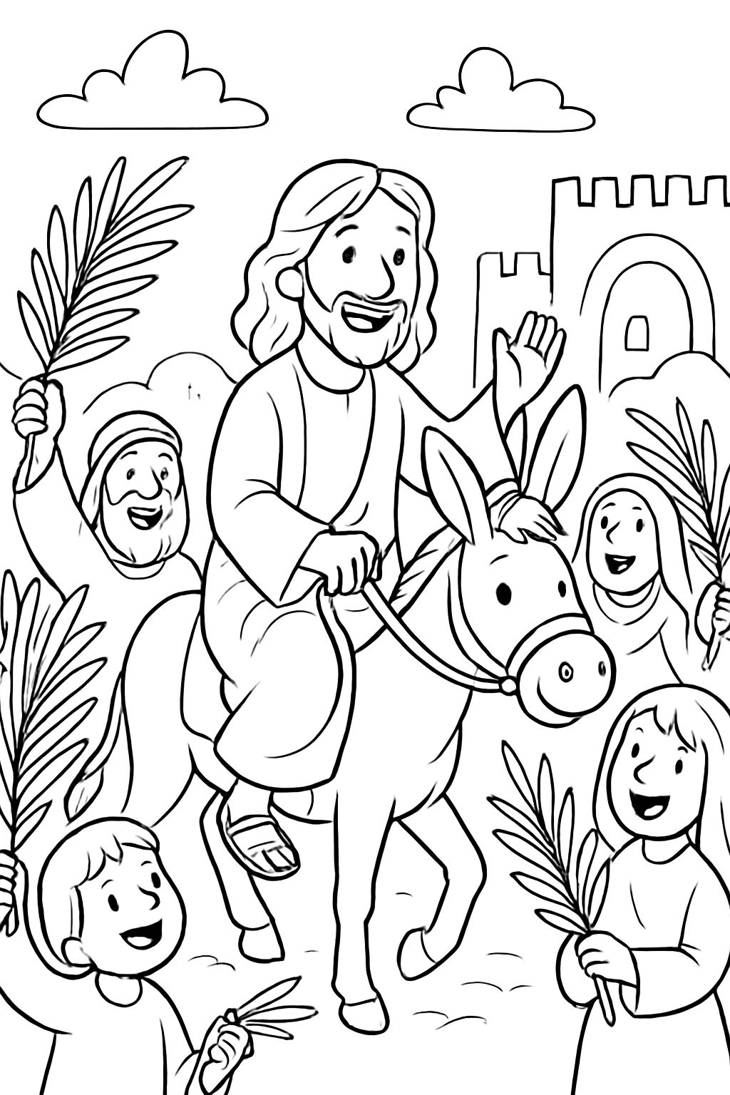 Jésus entre à Jérusalem le dimanche des Rameaux