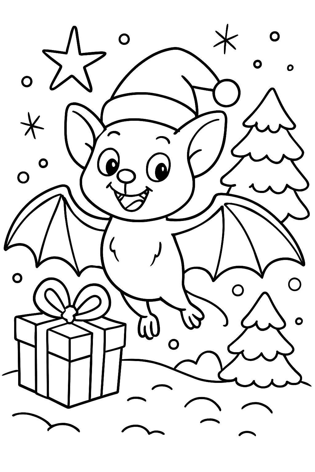 une chauve-souris de Noël