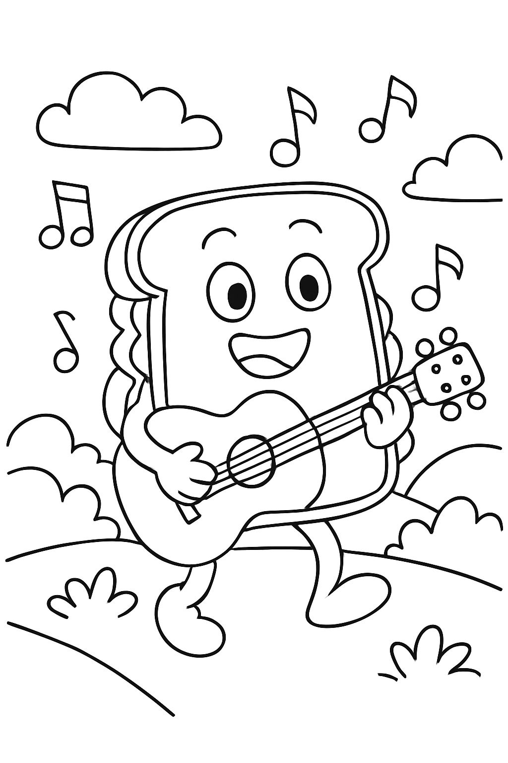 Sanduíche tocando música Sanduíche tocando música