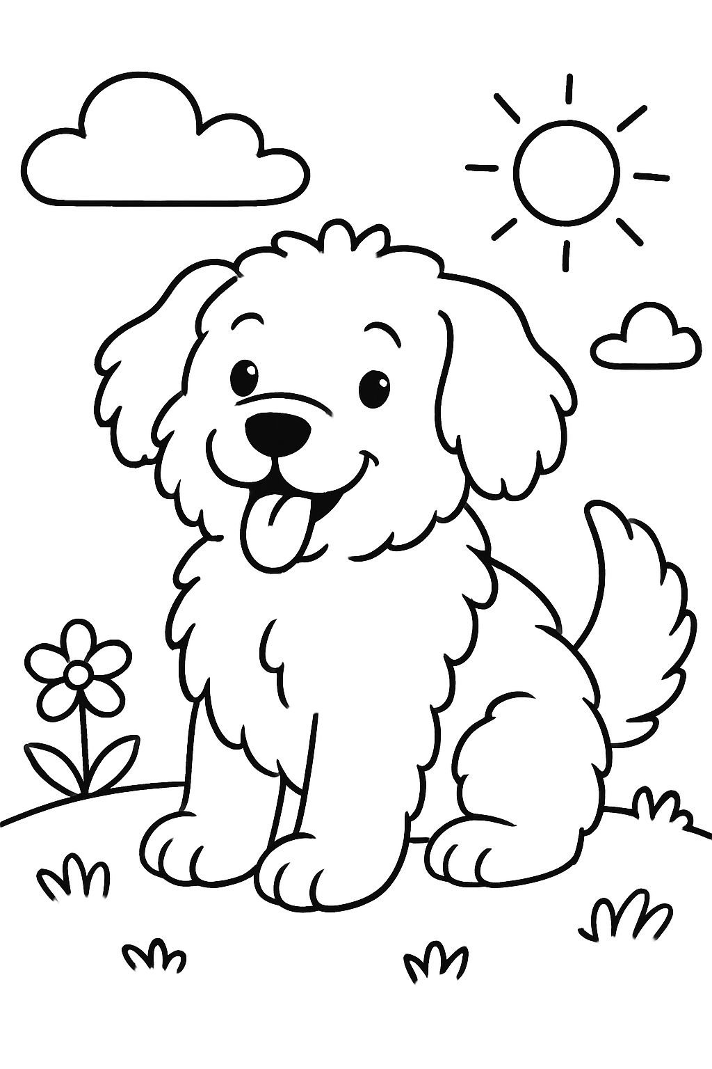 a fluffy dog