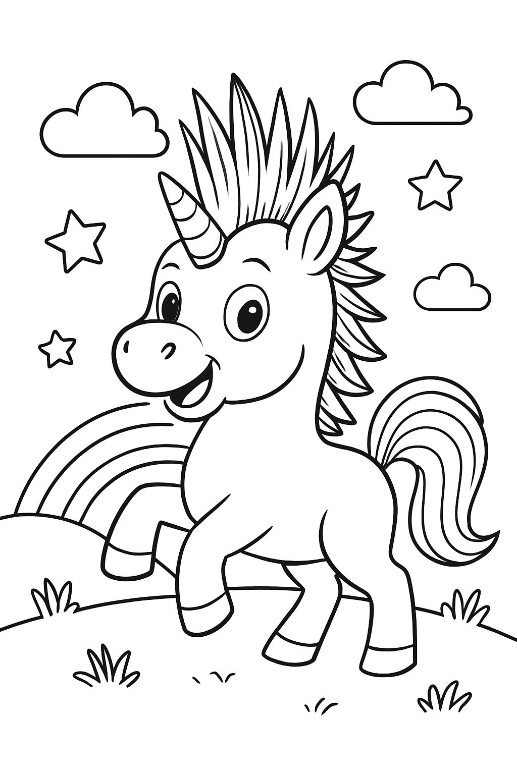 ein einhorn mit punk frisur