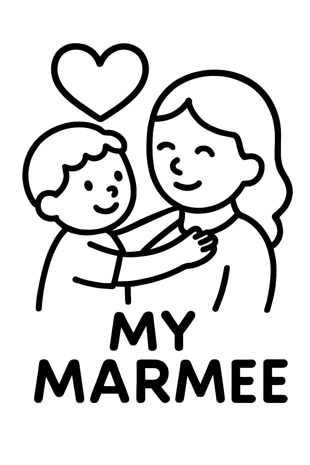 A mother's day picture from a grandson to his 'Marmee'.