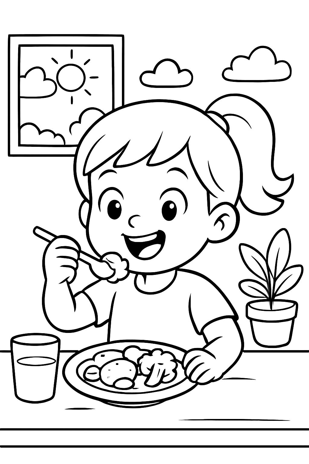 Girl eating