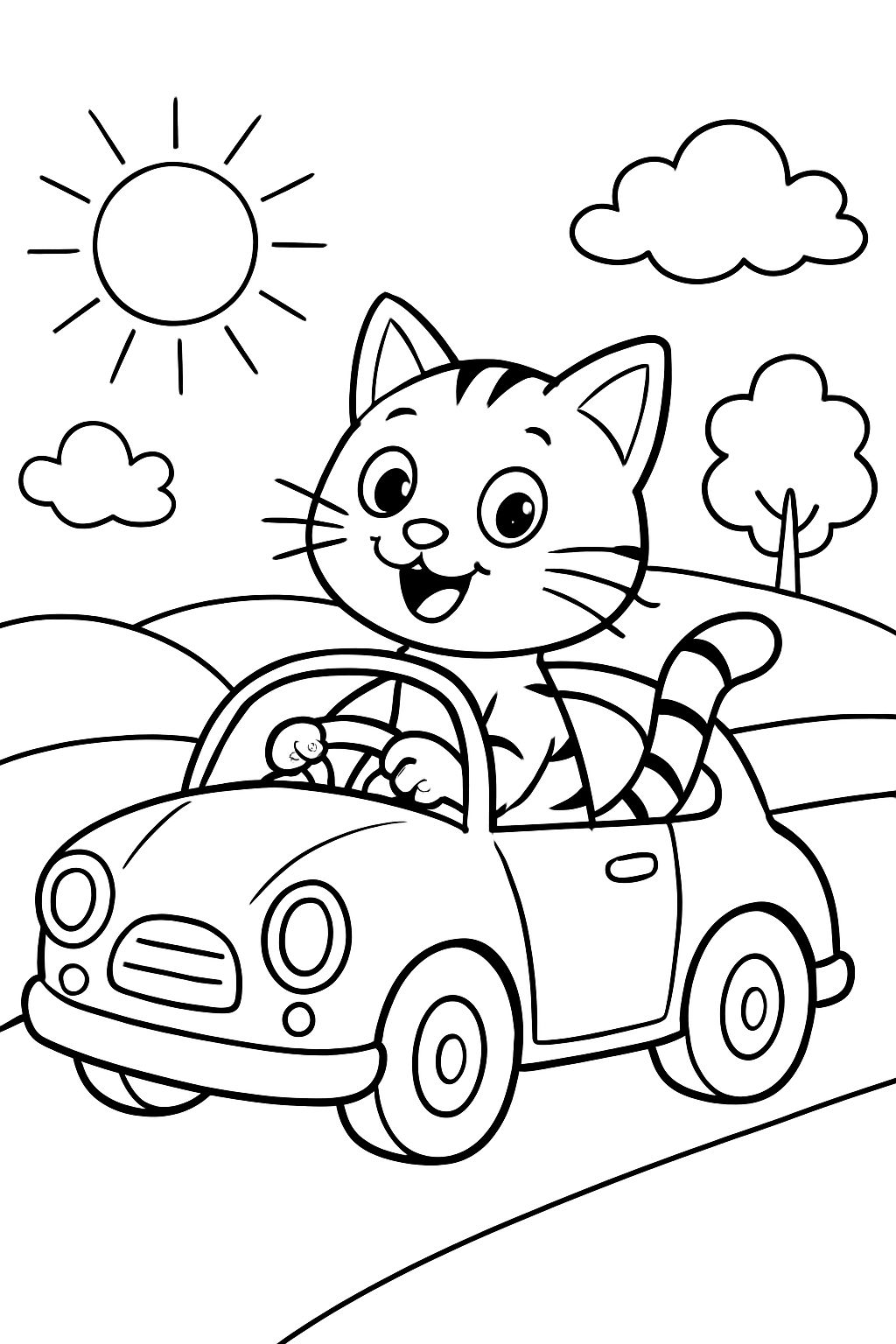 gato em um carro