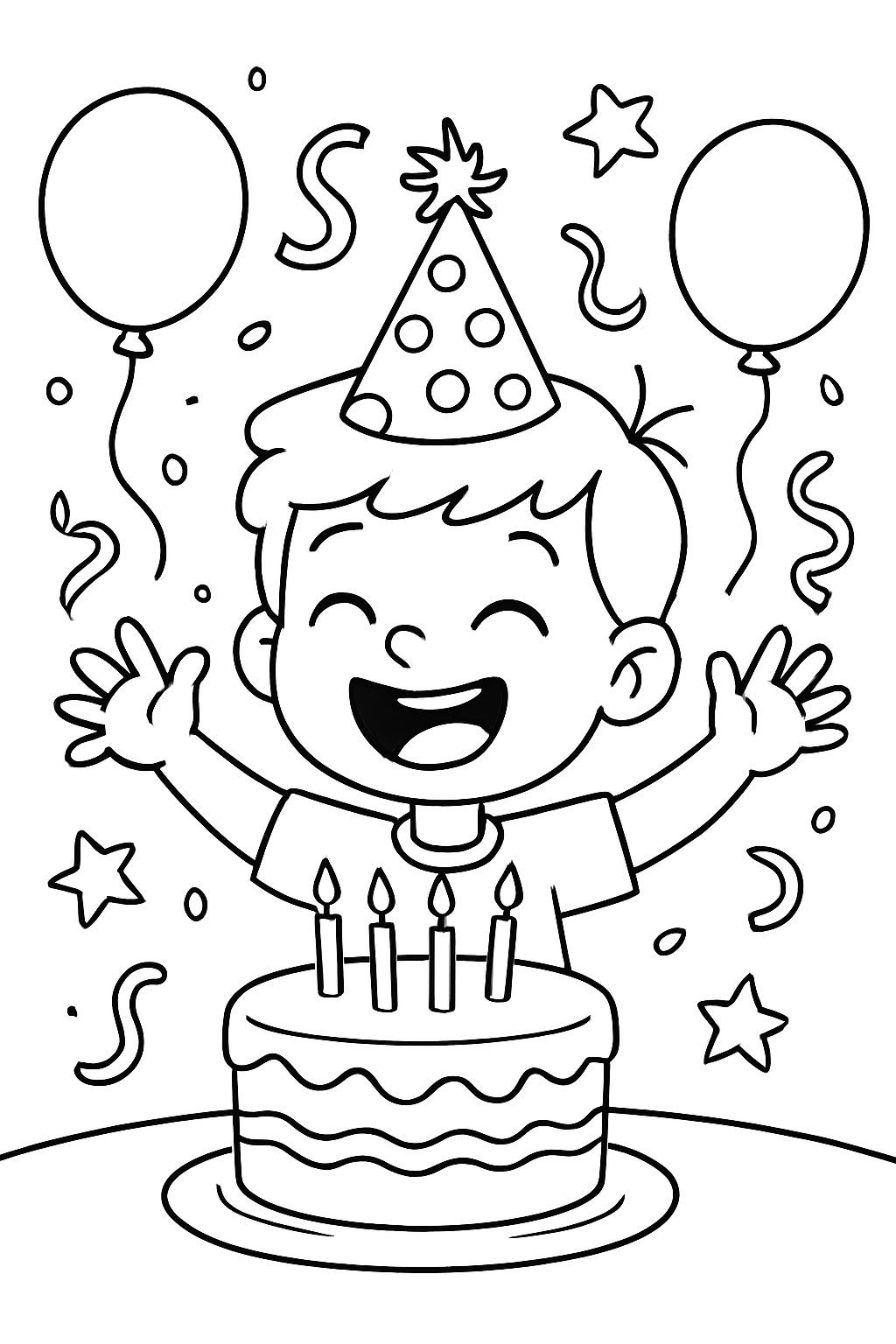 happy birthday nico with happy face and birthday cake