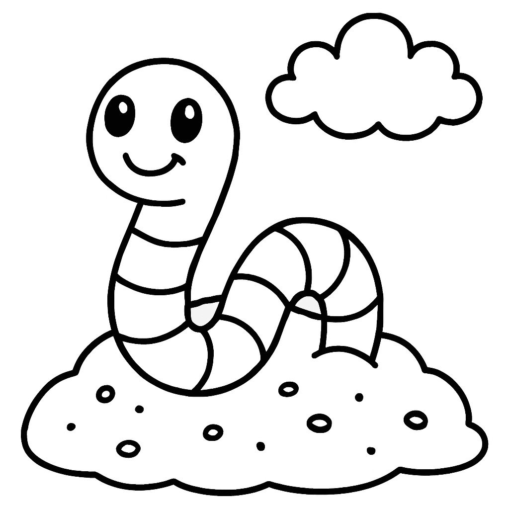 Ver de terre qui sort du sol Ver de terre qui sort du sol