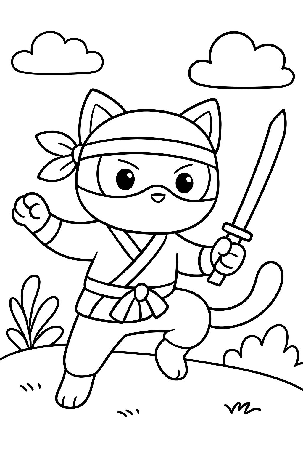 un chat ninja