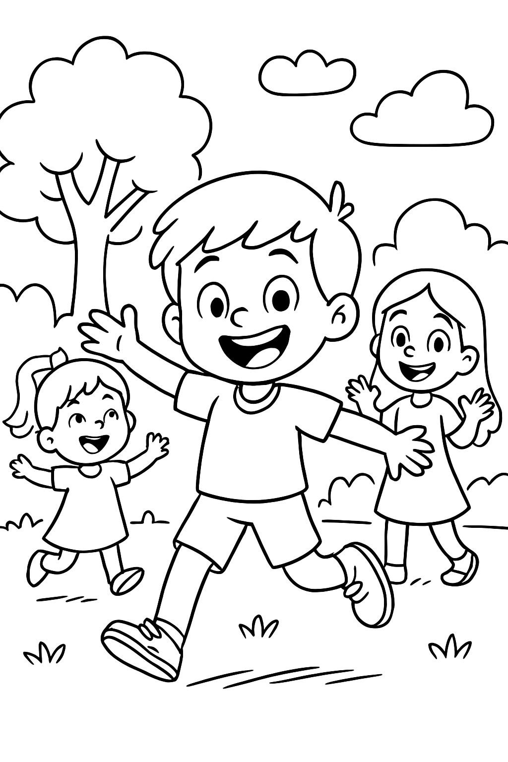 ein Junge und 2 Schwestern