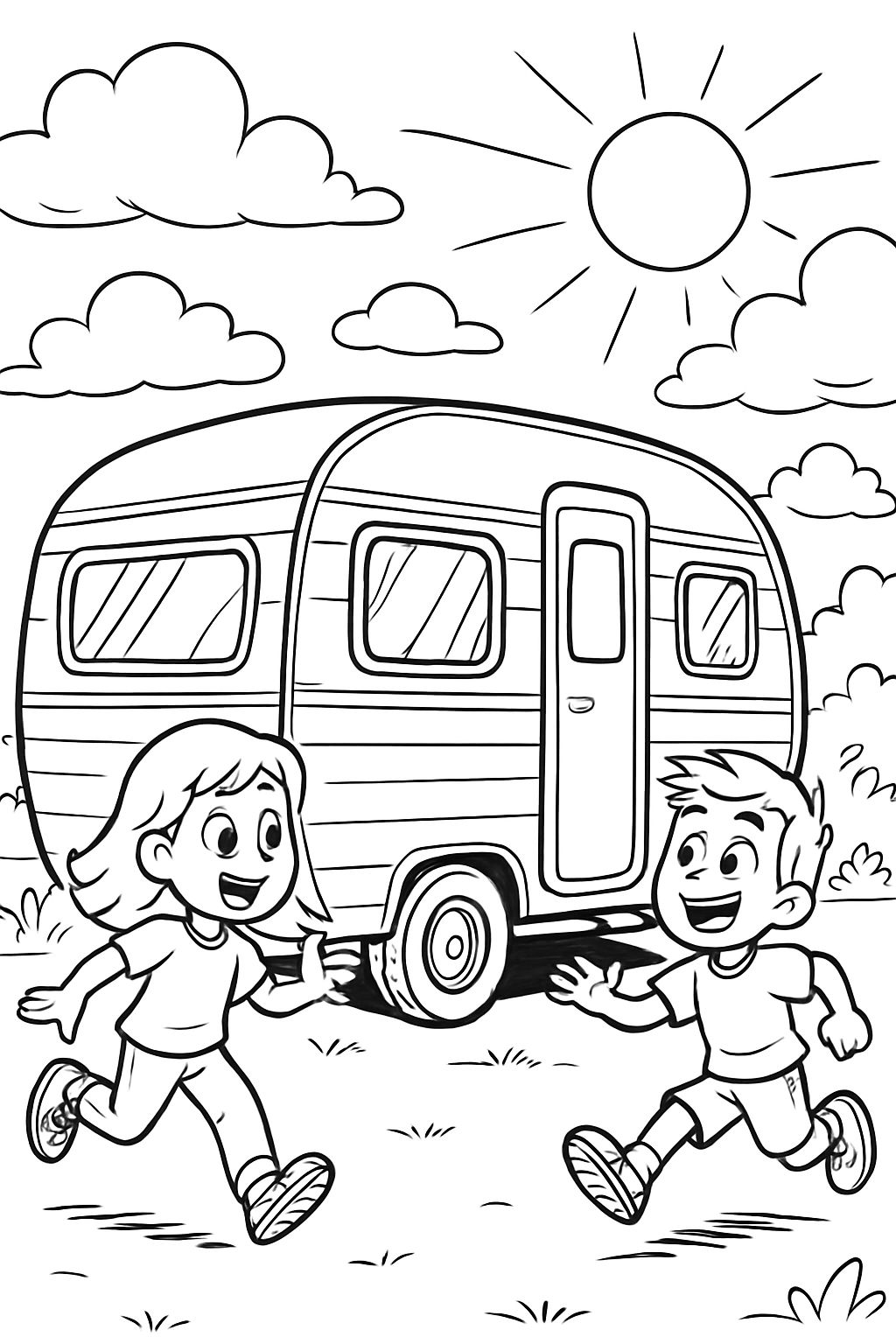 An old retro caravan