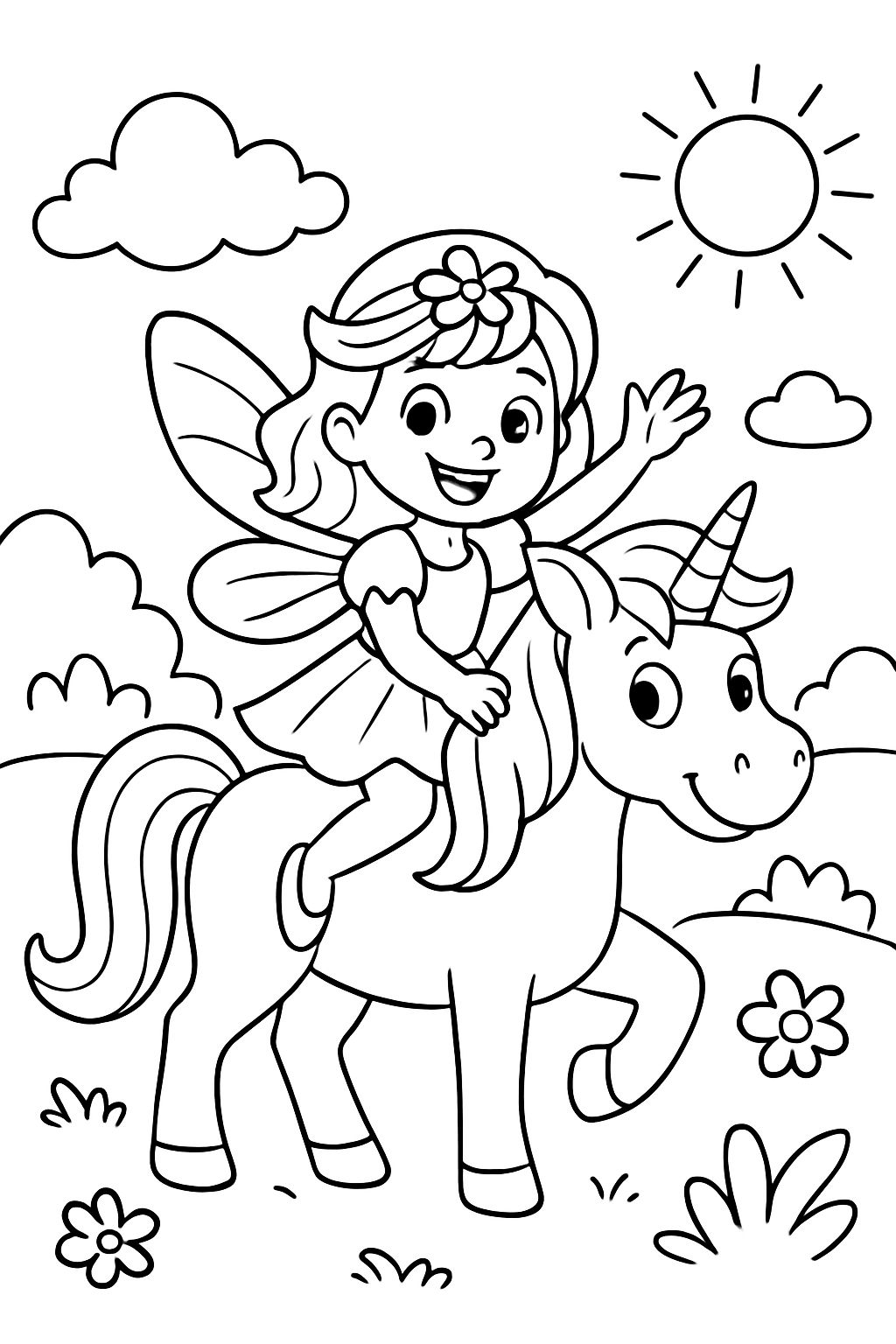 fairy on a unicorn
