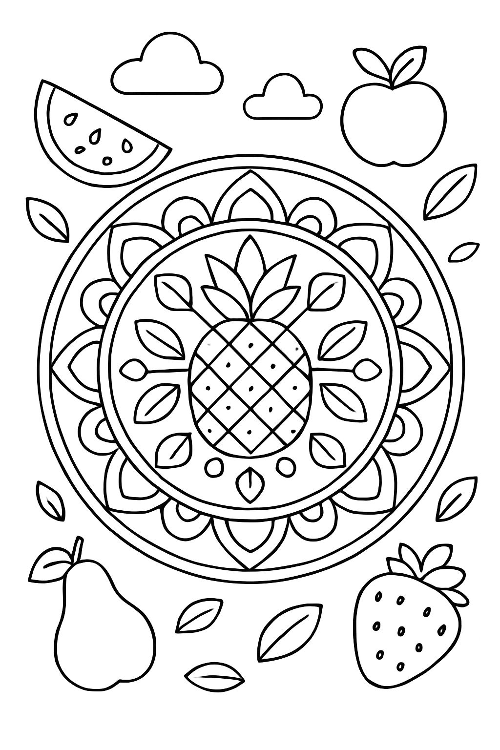 mandala mit früchten