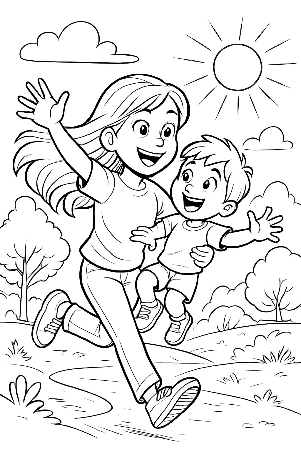 A big sister and a little brother