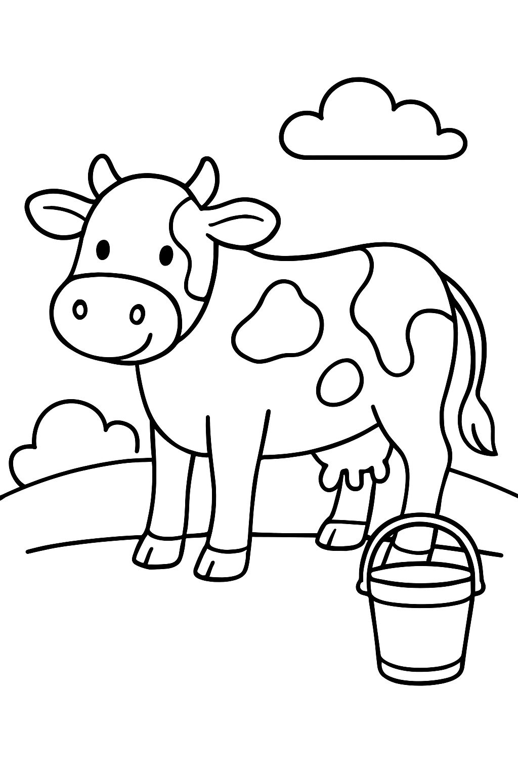 a cow ready to get milked