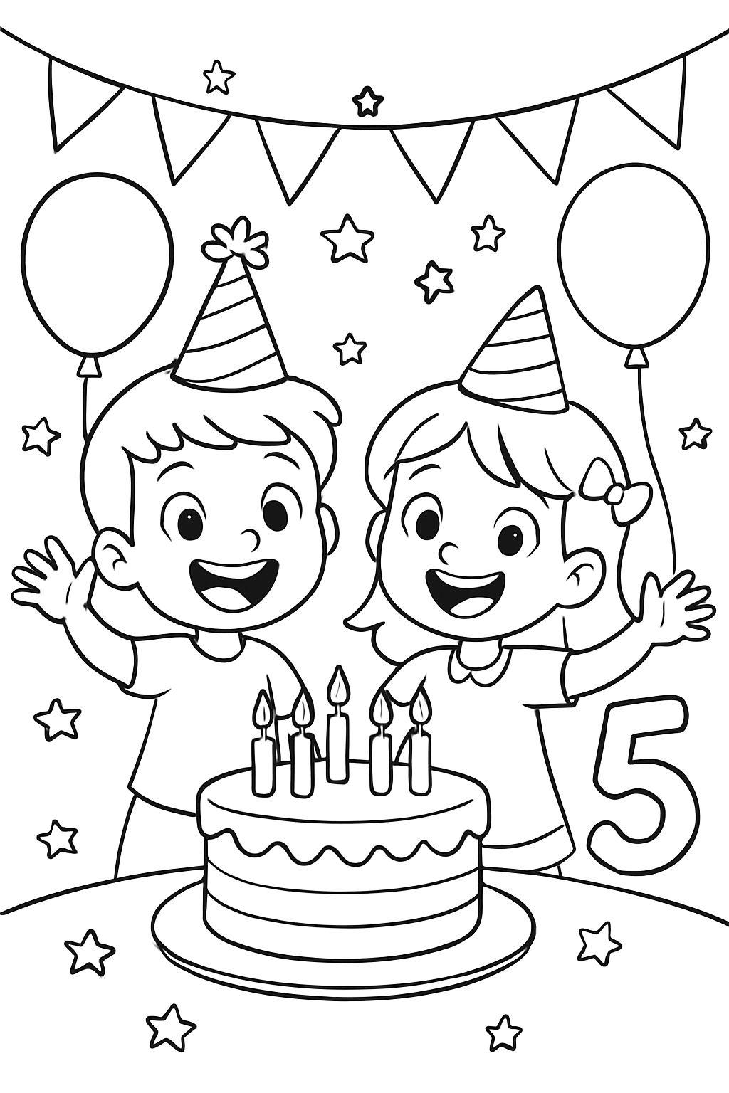 twins birthday boy girl 5 years