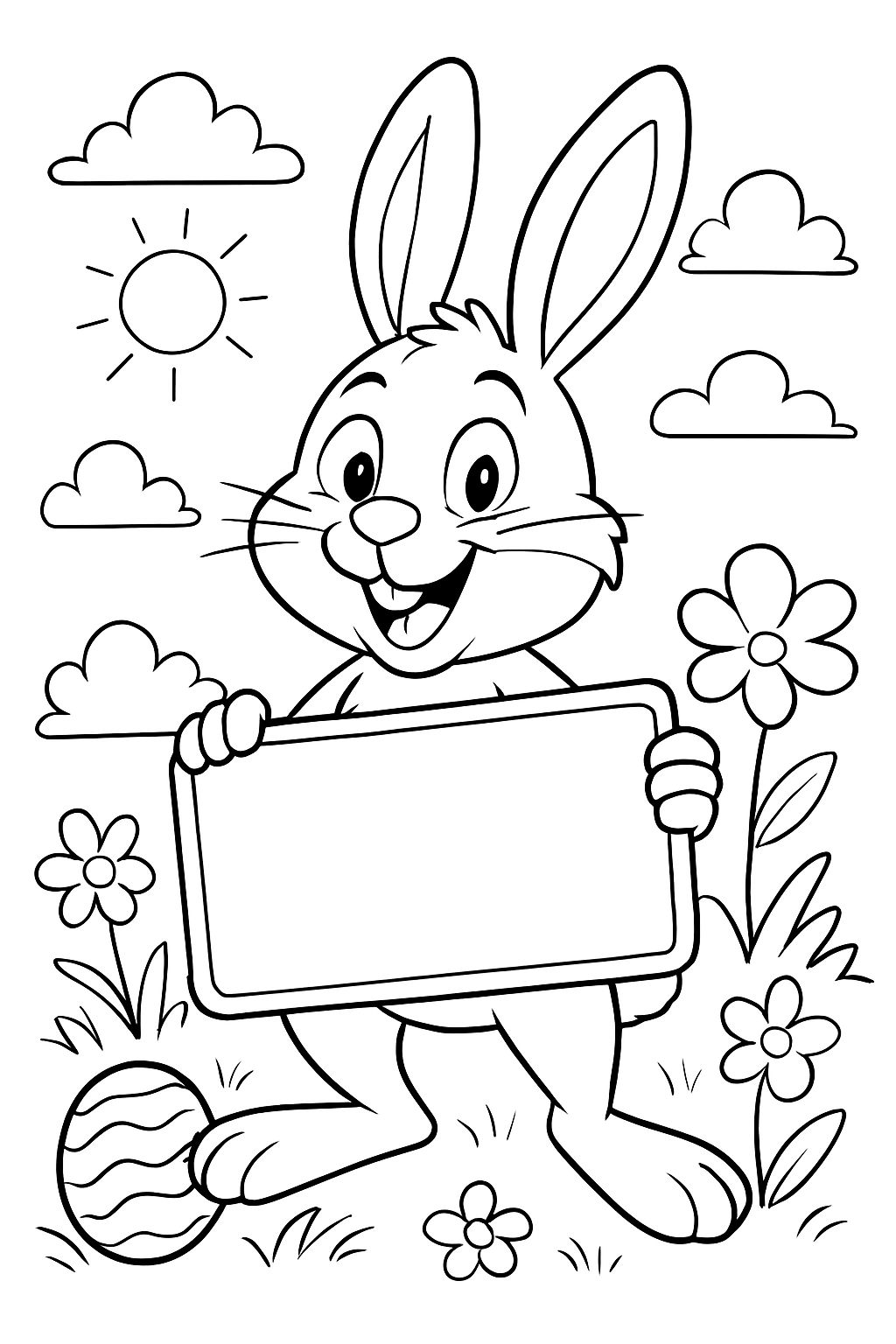 Easter Bunny with Name Sign Easter Bunny with Name Sign