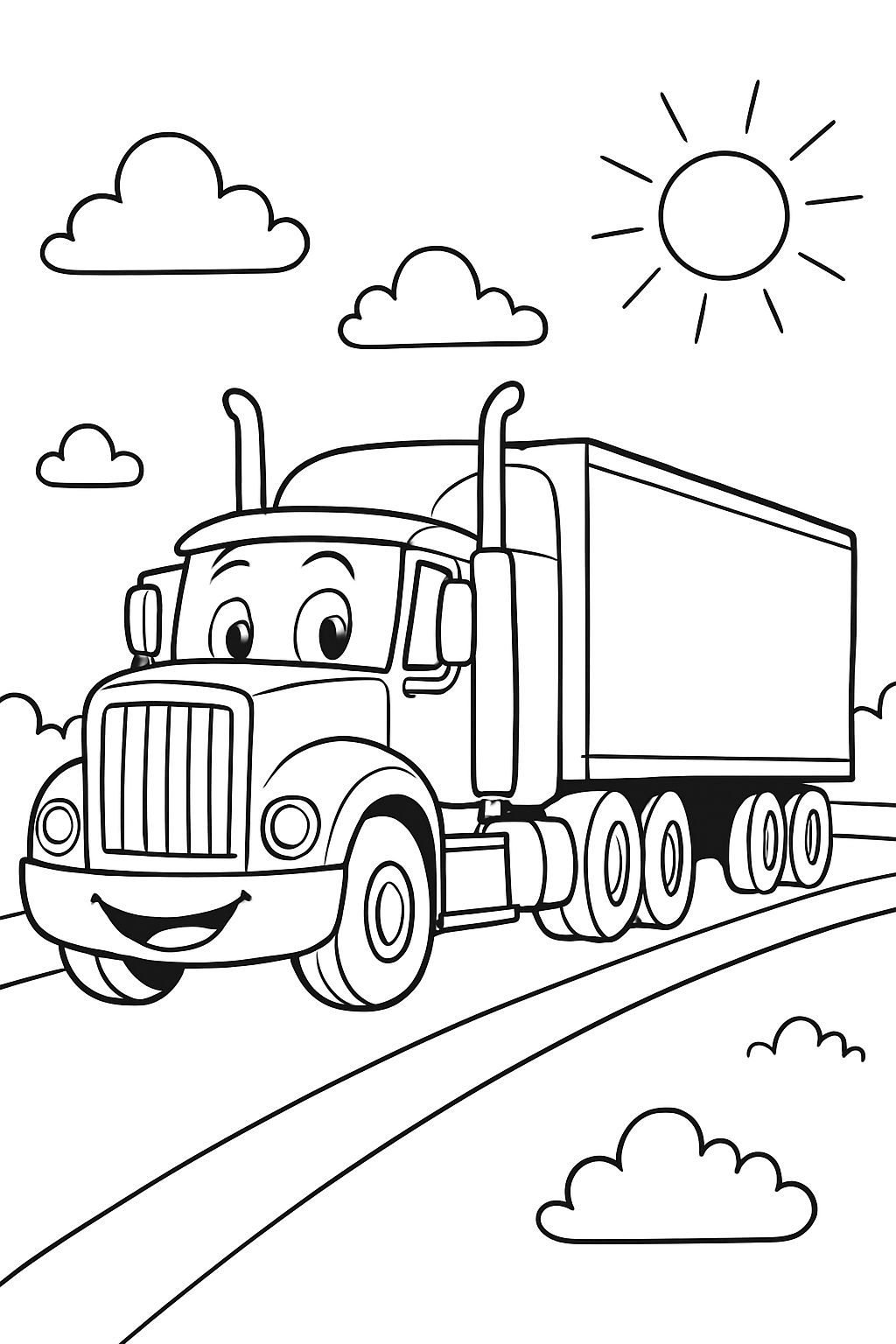 Semi trailer truck