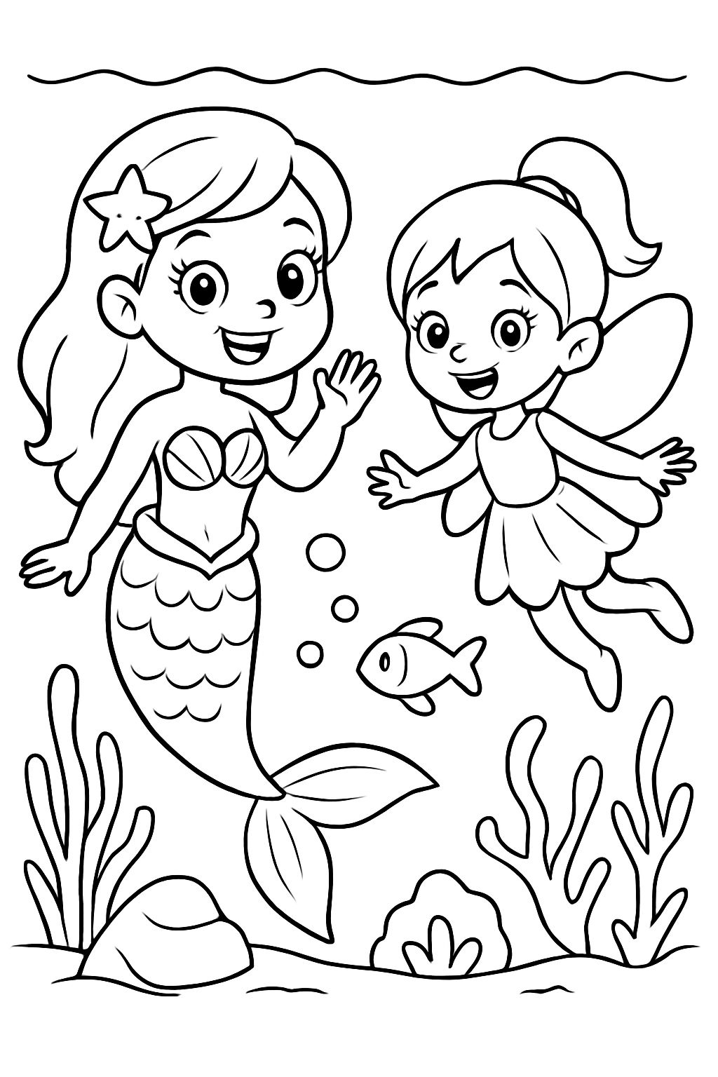 Mermaid with Fairy Friend