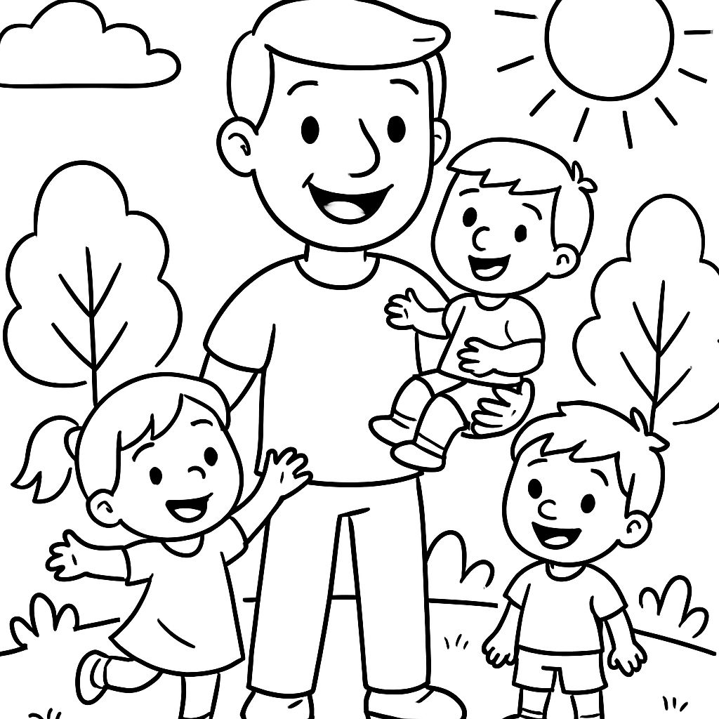 Um homem que tem três filhos Um homem que tem três filhos