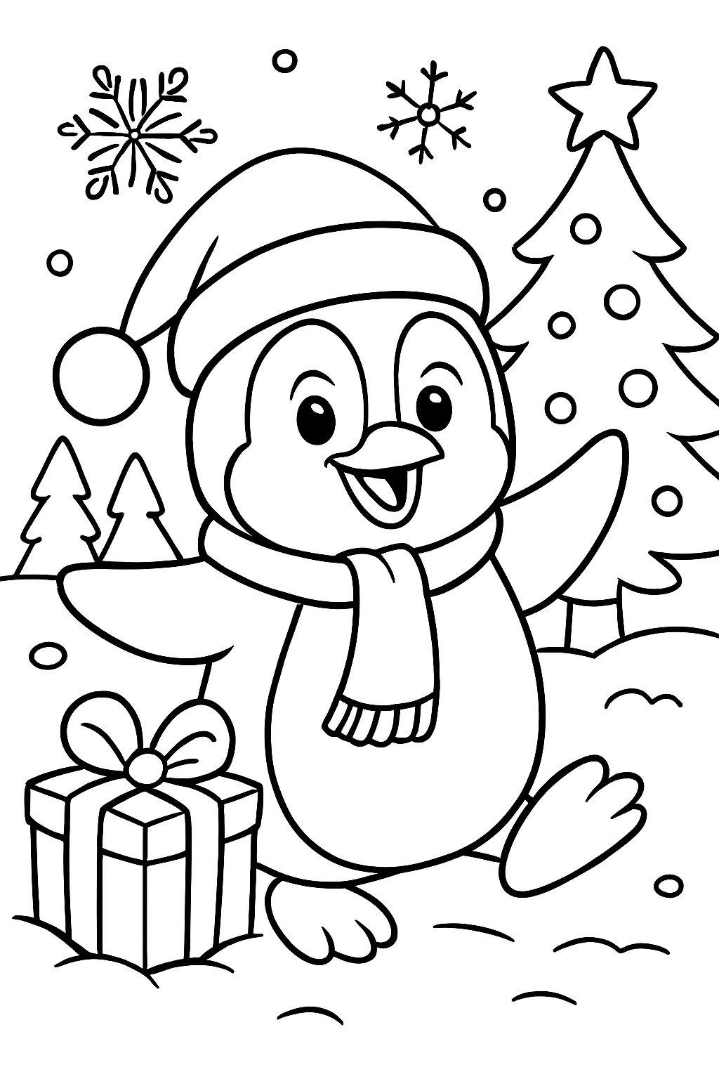 un pingouin de Noël