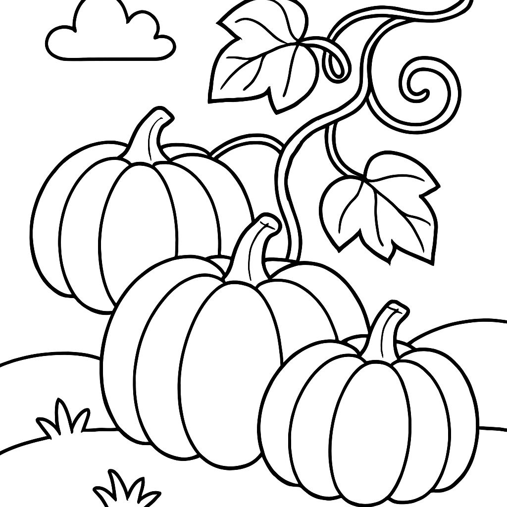 pumpkins on a vine pumpkins on a vine