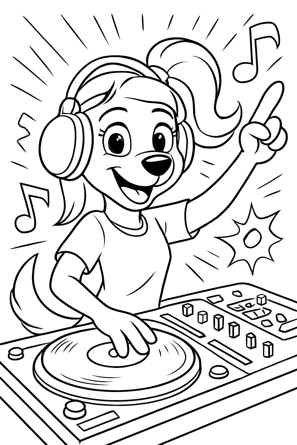 female dog dj
