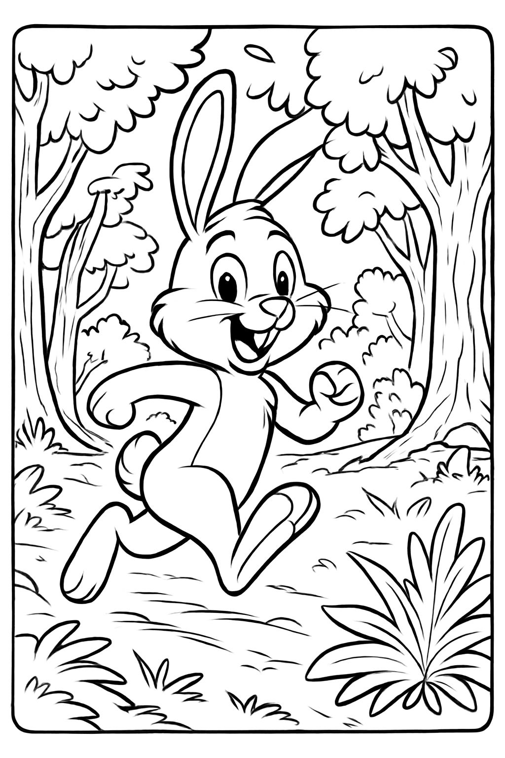 a rabbit in the forest