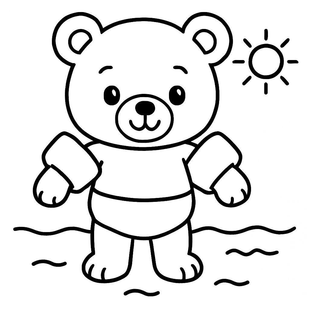 a cute teddy bear with floaties a cute teddy bear with floaties