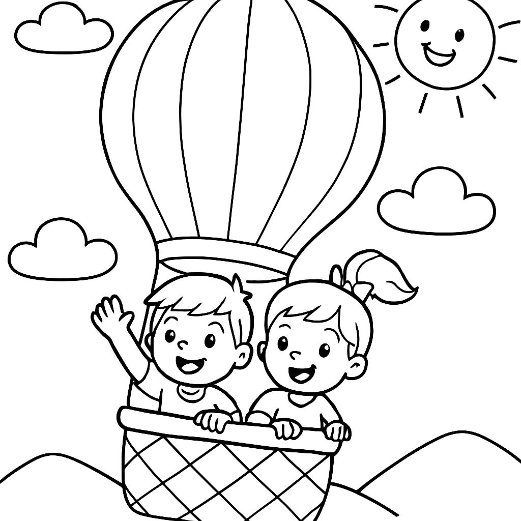 Hot air balloon sun Hot air balloon sun