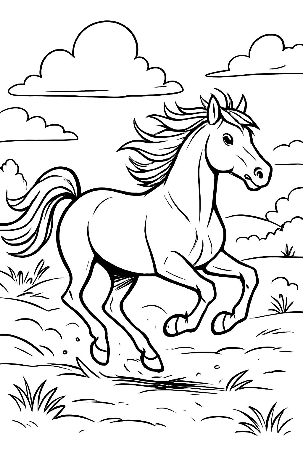 A wild horse simple