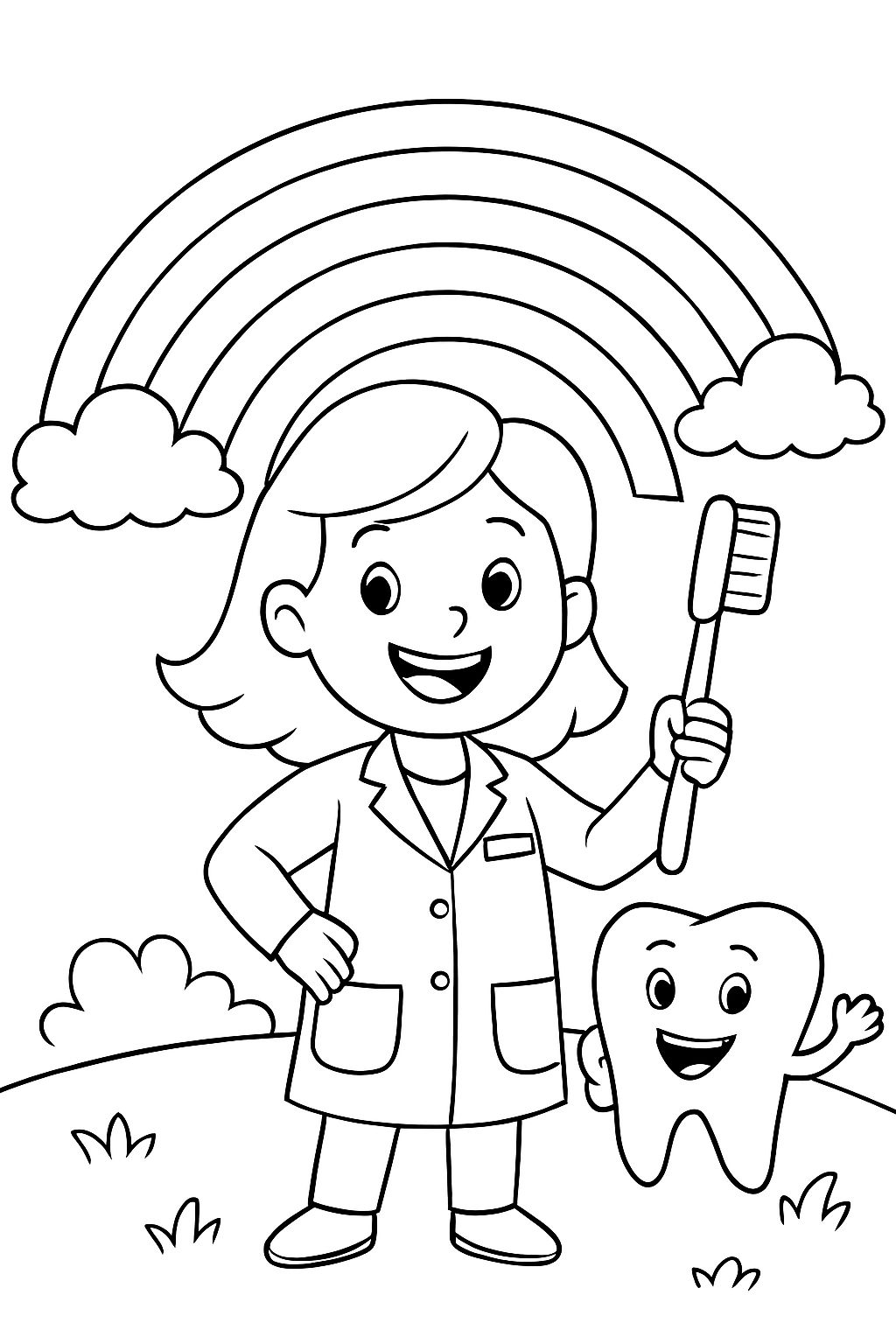 rainbow with a dentist