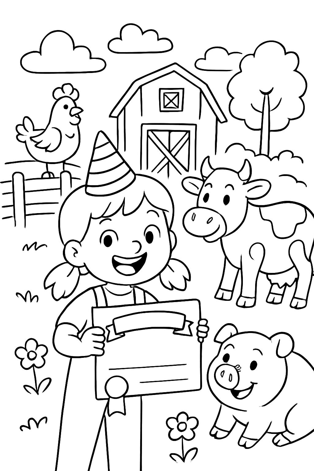 a certificate for a birthday rally on the farm