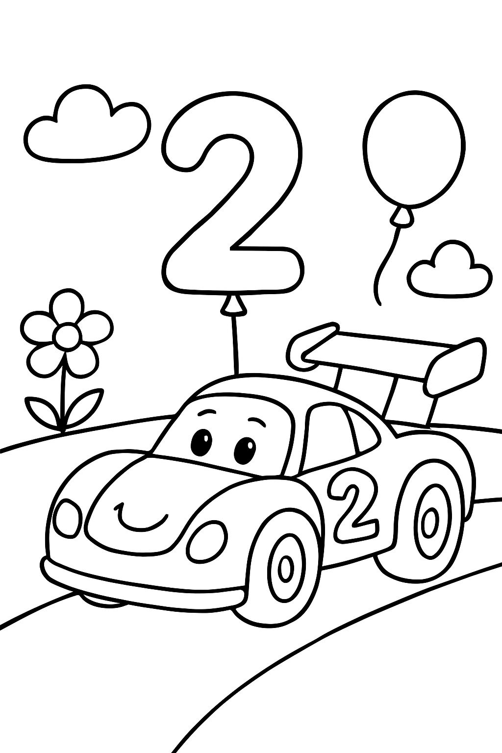 a race car 2nd birthday
