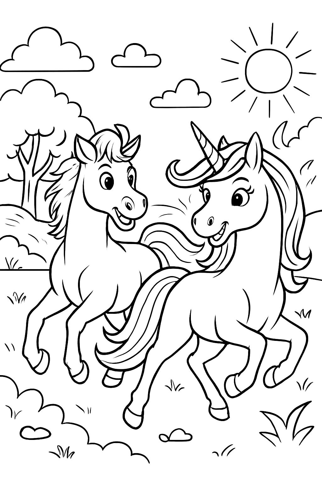 horse and unicorn