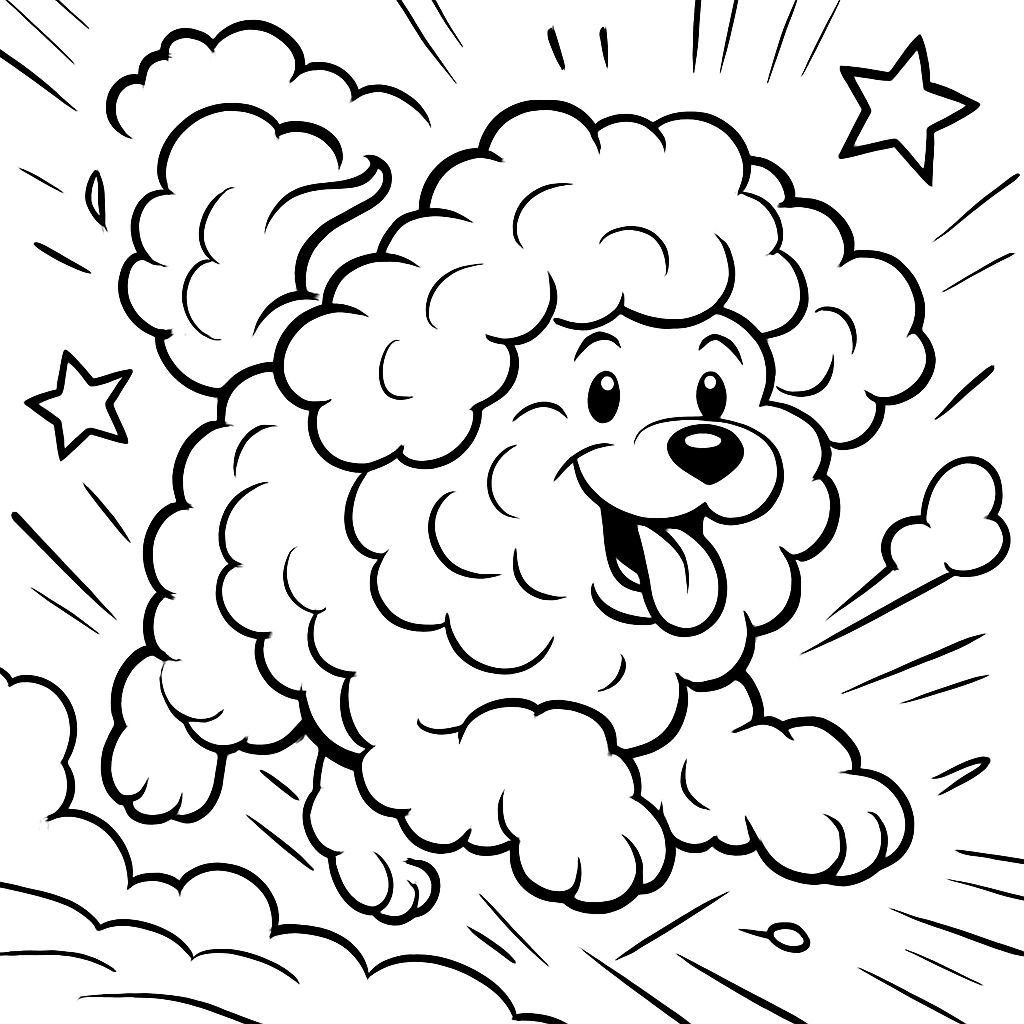 A big fluffy dog with cotton candy fur A big fluffy dog with cotton candy fur