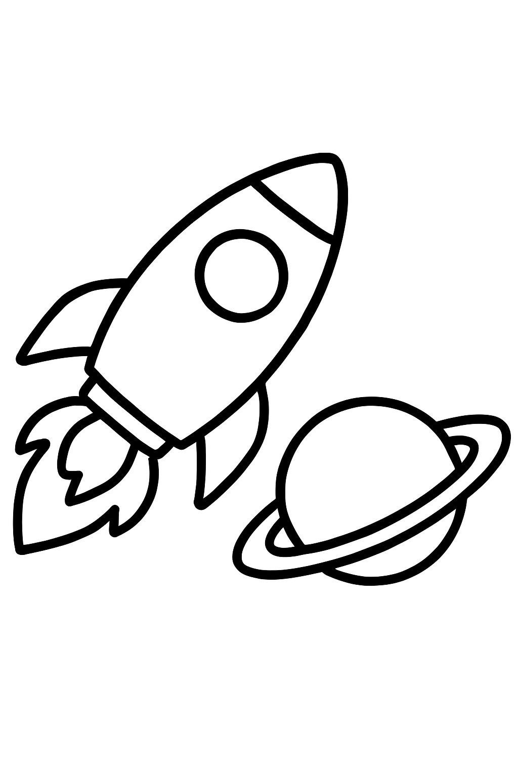 Raumschiff fliegt zu einem Planeten