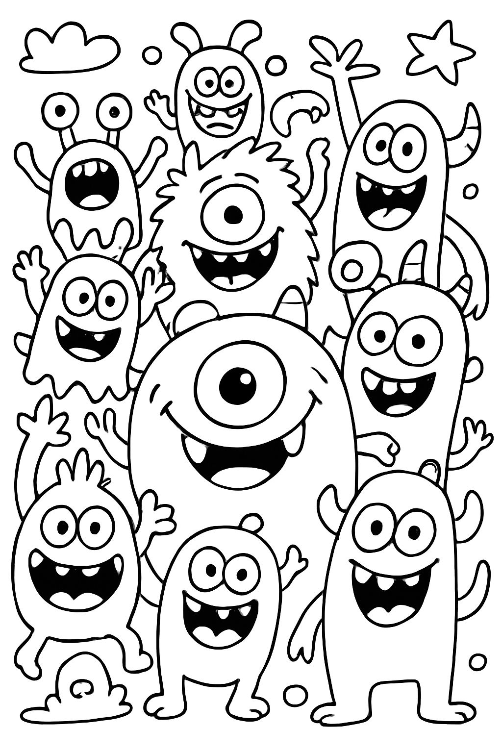 Grupo de monstruos tontos Grupo de monstruos tontos