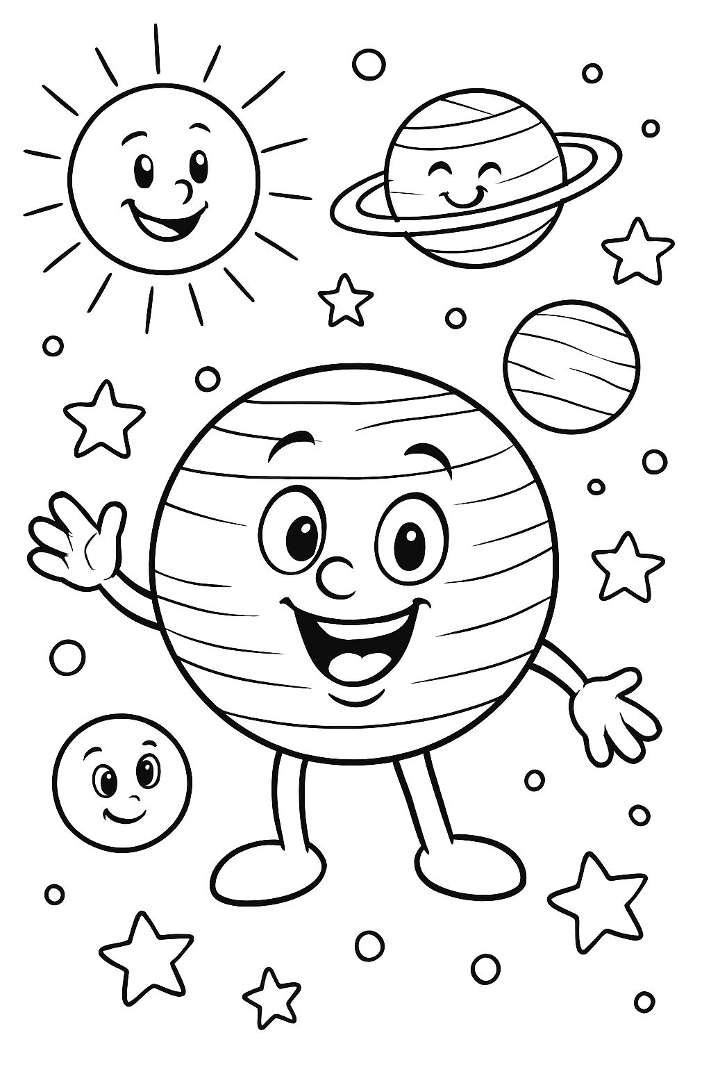 Funny image of solar system planet