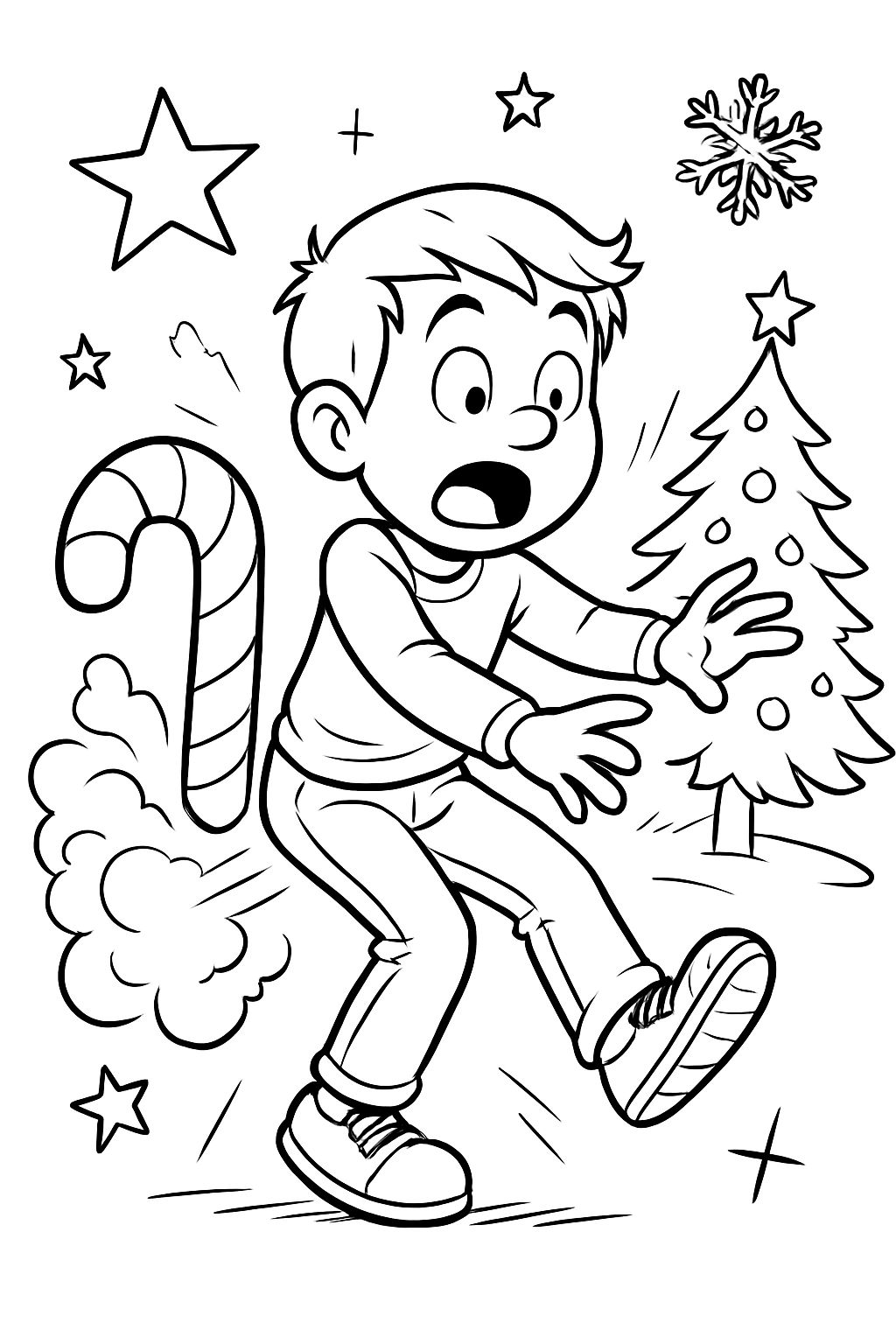 lila Weihnachtszuckerstange Furz lila Weihnachtszuckerstange Furz