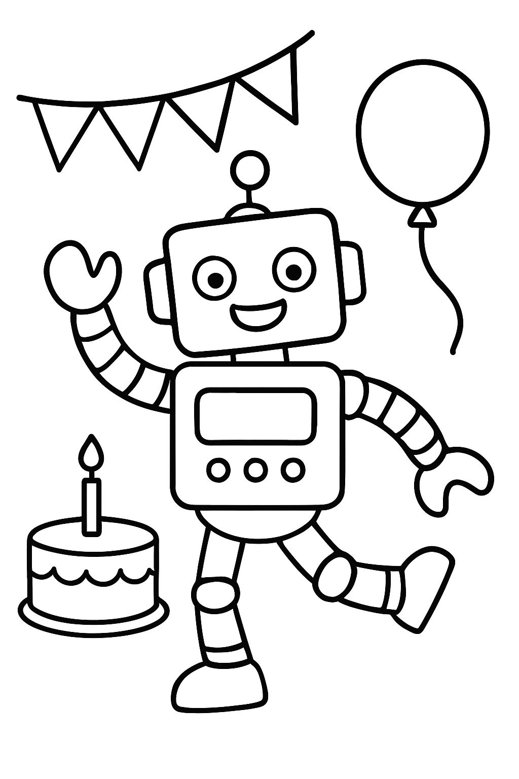 un robot bailando en una fiesta de cumpleaños un robot bailando en una fiesta de cumpleaños