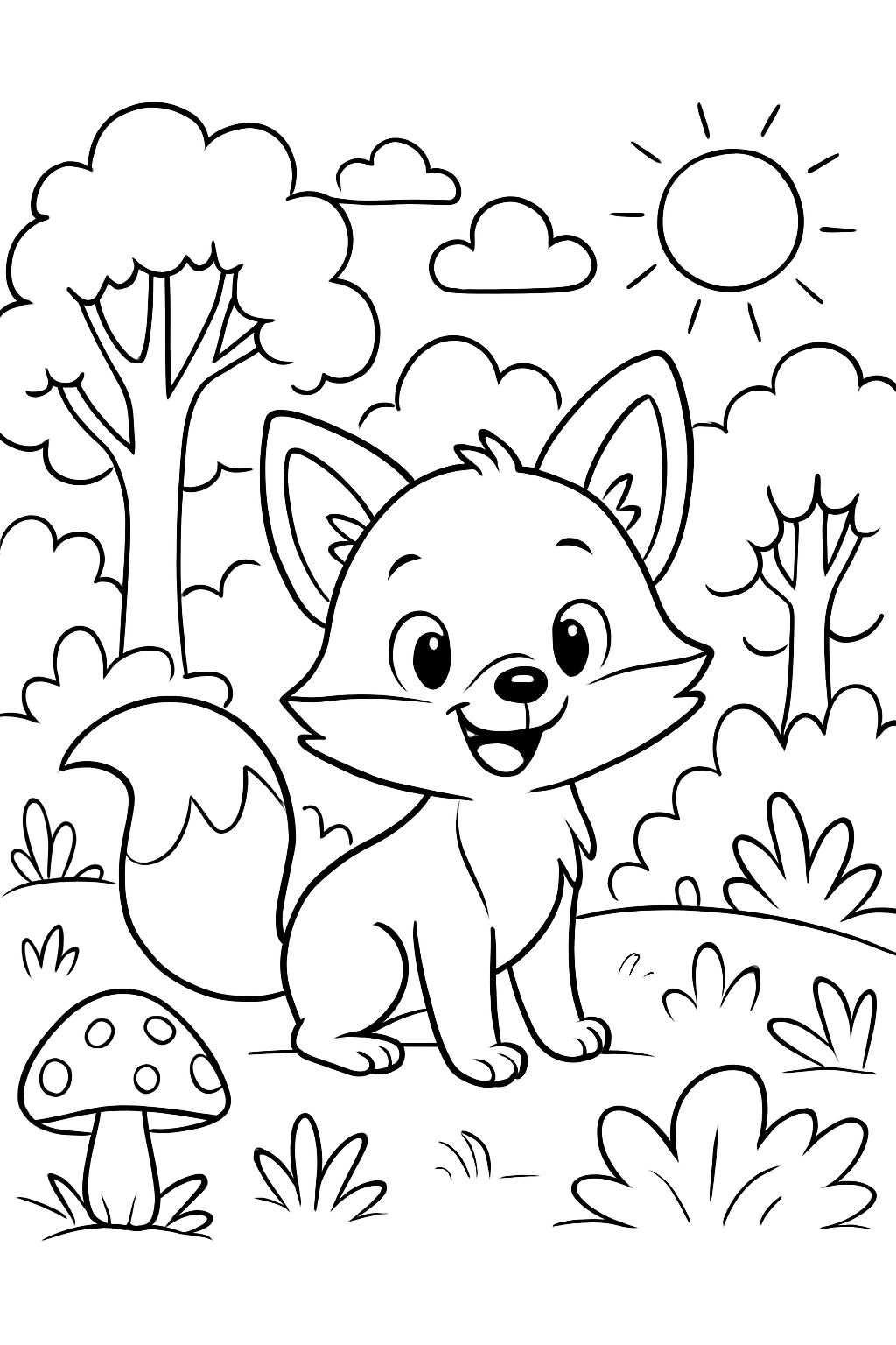 ein süßer Fuchs im Wald