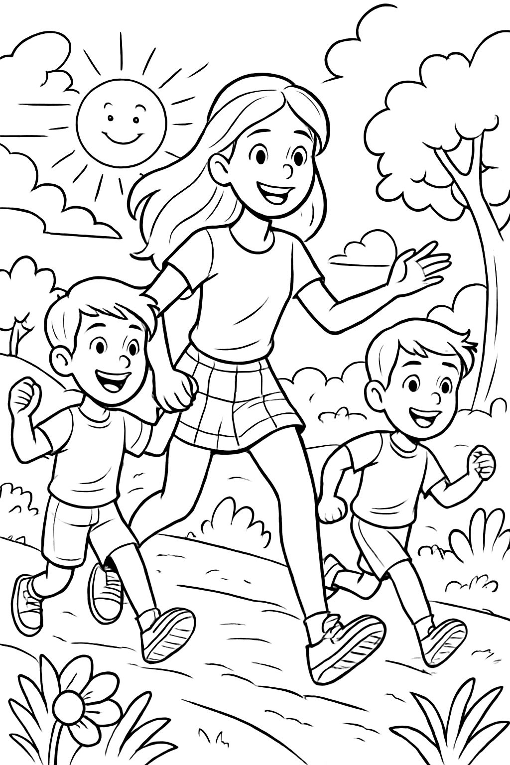 2 brothers with their big sister