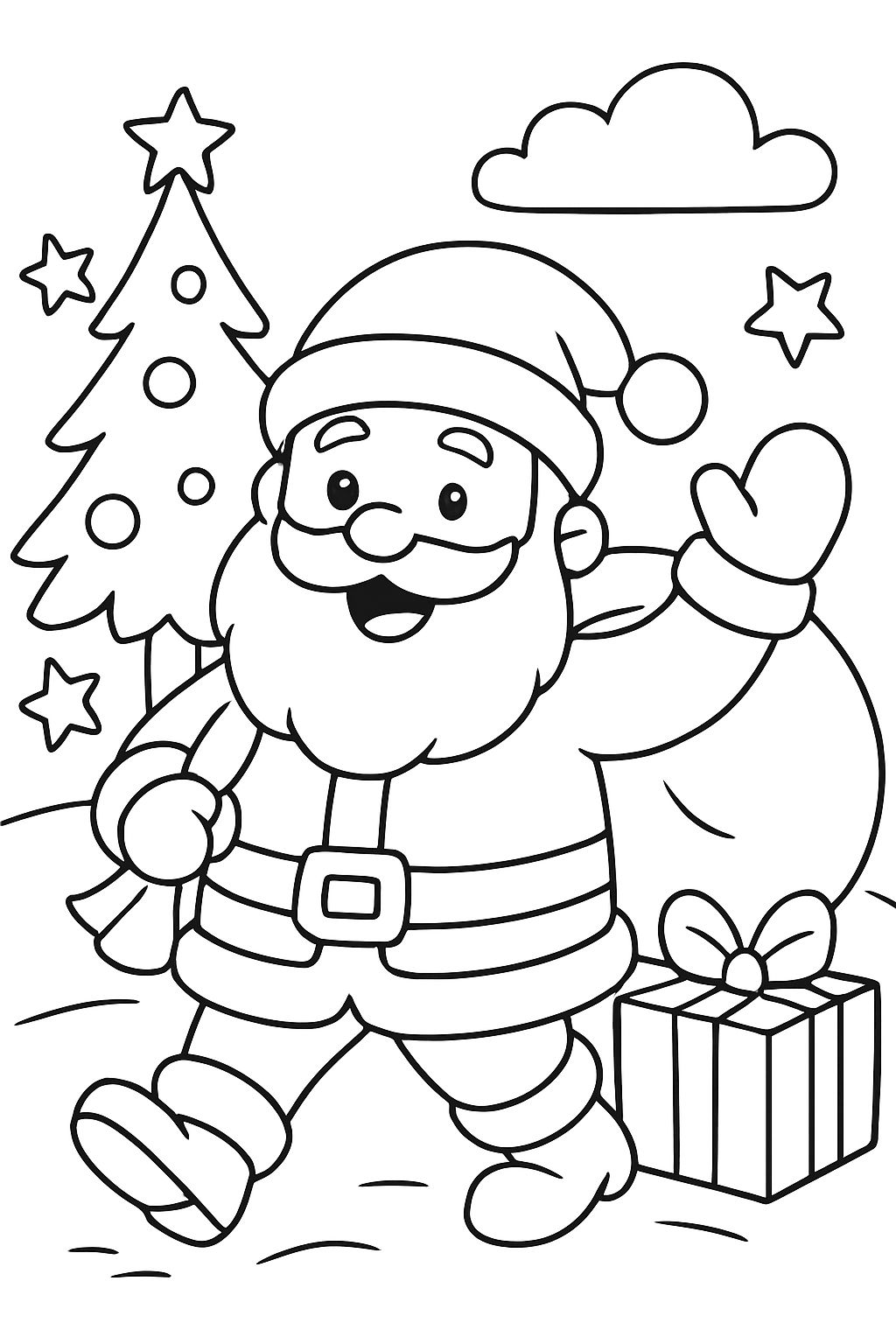 Papai Noel girando Papai Noel girando