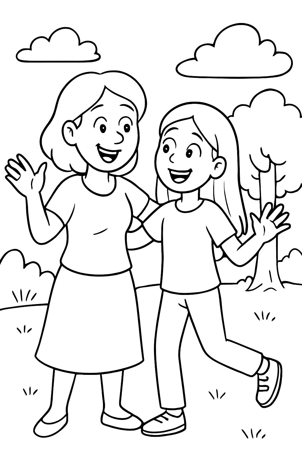 Mom with a 13-year-old girl Mom with a 13-year-old girl