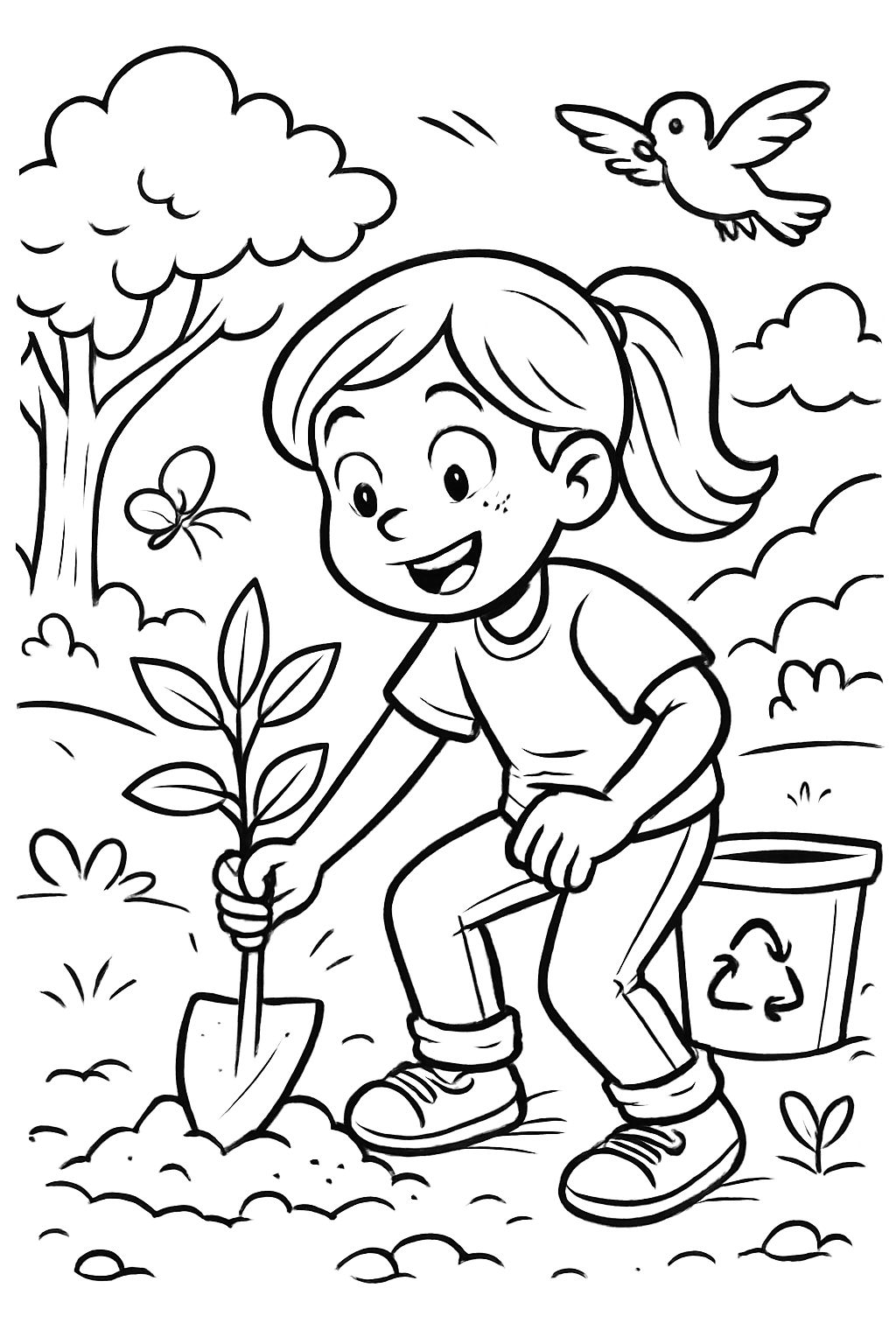 Enfants qui respectent l'environnement
