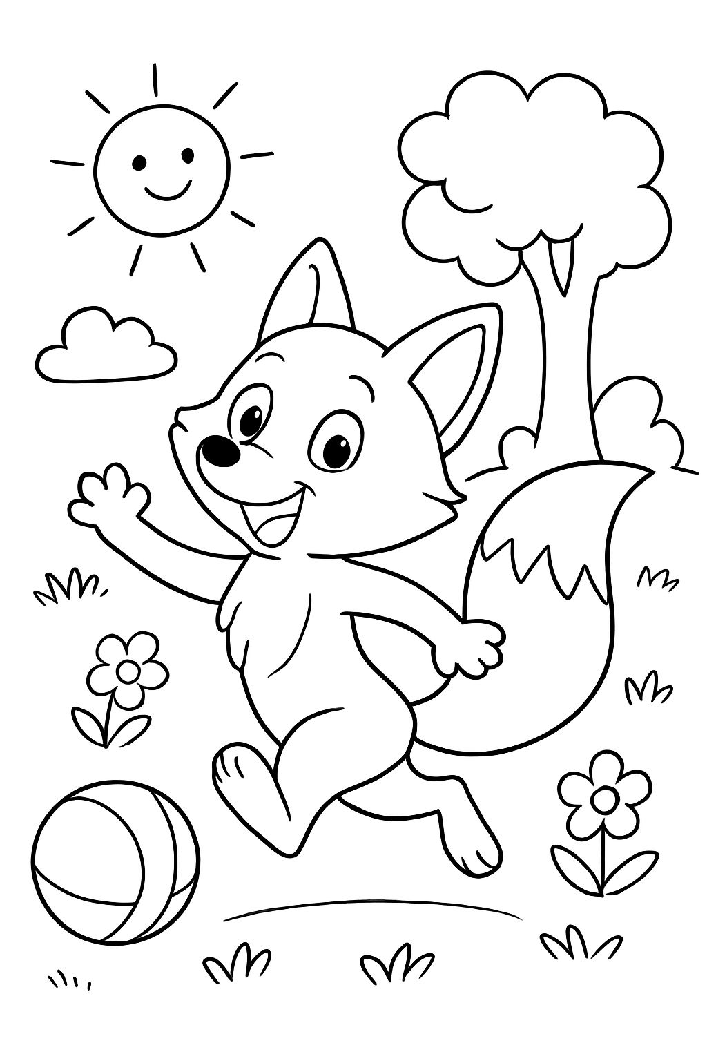 ein Spielender Fuchs