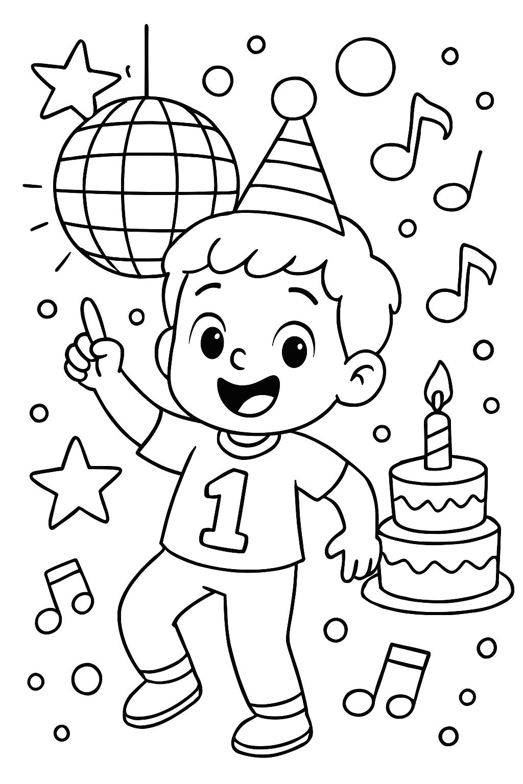 Joyeux 1er anniversaire Henry sur le thème de la disco