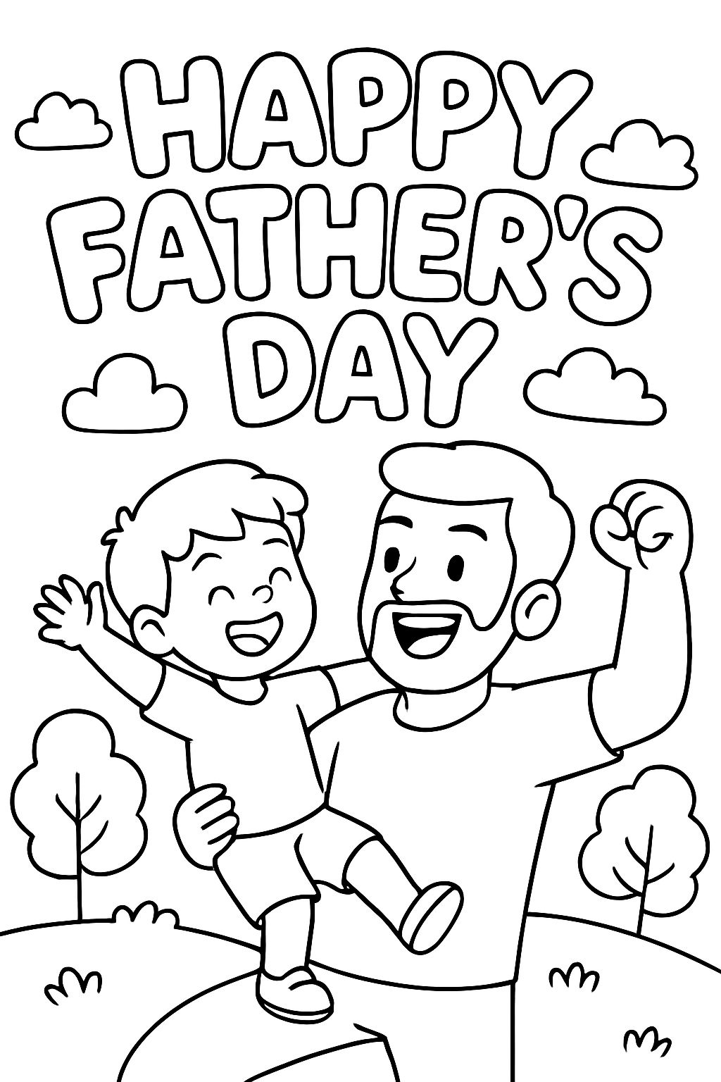 Happy fathers day written in bubble letters. Happy fathers day written in bubble letters.