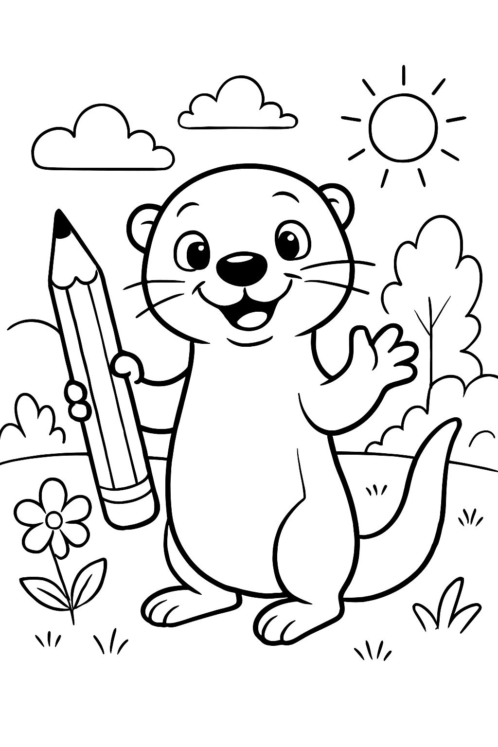 loutre avec un stylo loutre avec un stylo